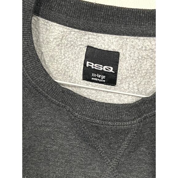 RSQ Charcoal Gray Crewneck Sweatshirt Mens XXL - Picture 3 of 3